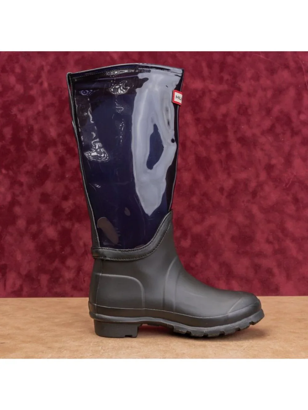 Hunter Unisex Original Clear Black Festival Party Wellies Rain Boots sz 5.5M 6F
